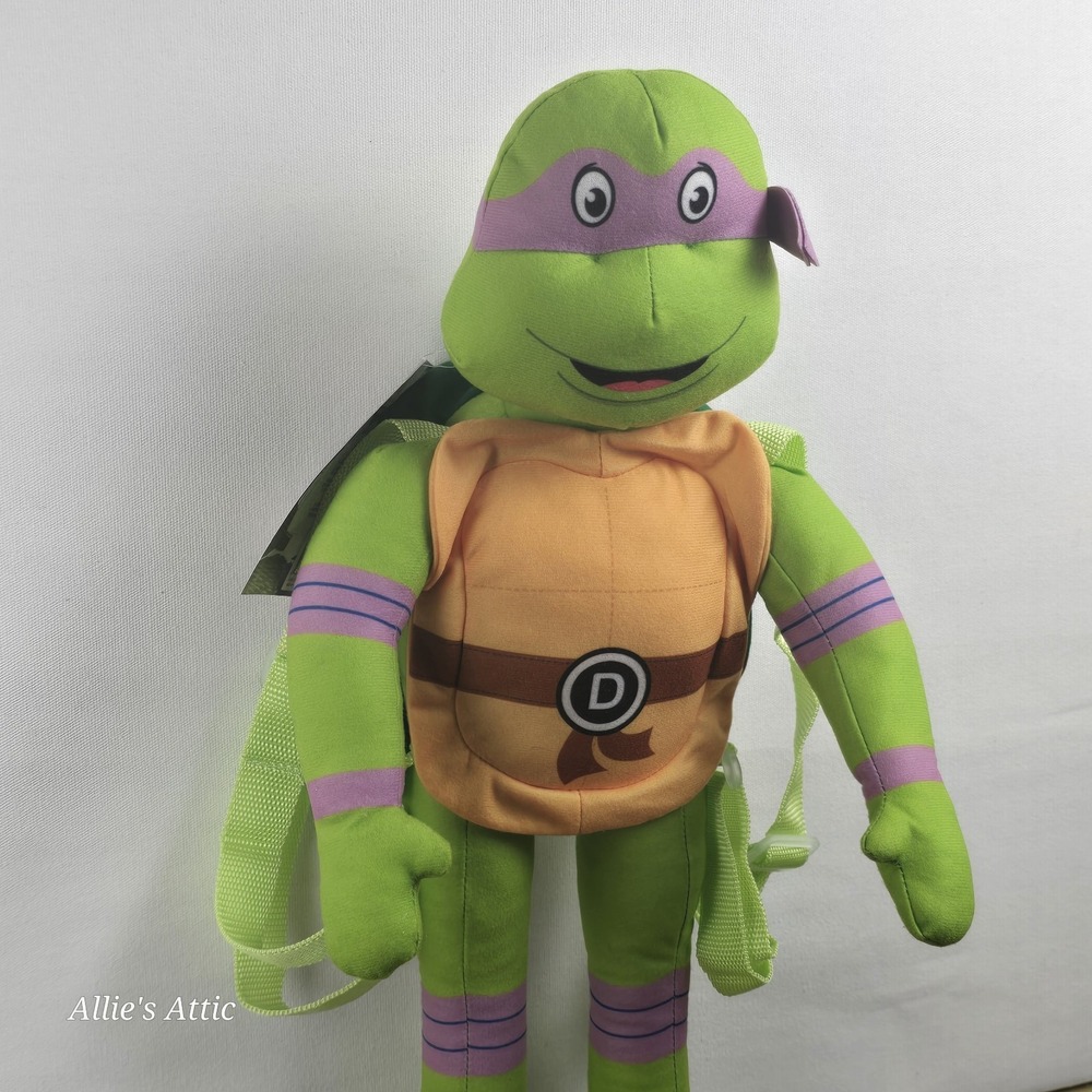 Donatello Teenage Mutant Ninja Turtles Plush Backpack Bag Stuffed‎ TMNT 20" New - Picture 2 of 6